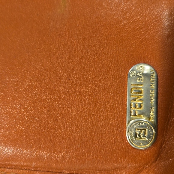 Fendi Kisslock Rehab Wallet Brown and Black Striped - Picture 6 of 16